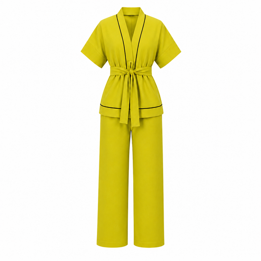 Lime Luxe Kimono Co-ord Set.
