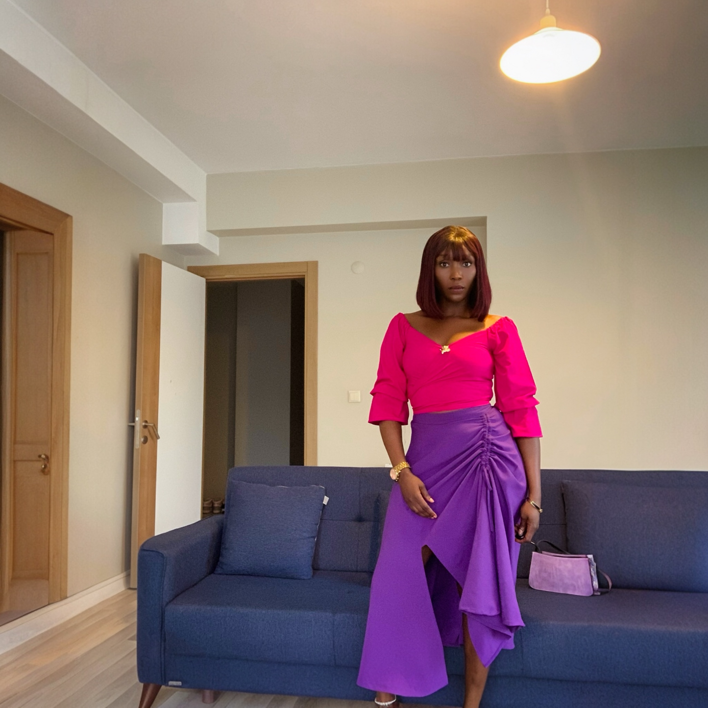 Amara Luxe Off-Shoulder Skirt Set
